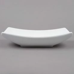 American Metalcraft Prestige SQVL712 Oval Stoneware Serving Bowl 12" X 7" -Rak Porcelain shop 1005764