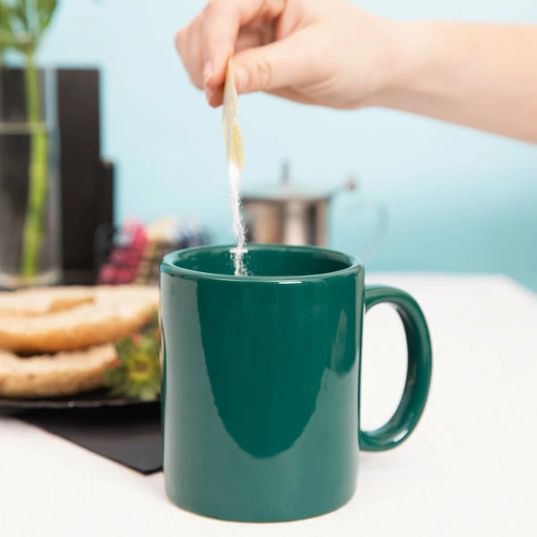 Tuxton BGM-1202 12 Oz. Hunter Green China C-Handle Mug - 24/Case 4 Tuxton BGM-1202 12 Oz. Hunter Green China C-Handle Mug - 24/Case - Image 4