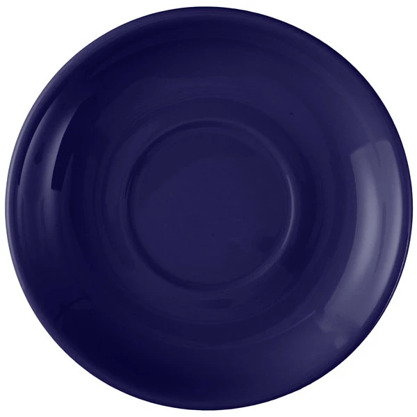 Tuxton BCE-066 6 3/4" Cappuccino China Saucer - Cobalt - 24/Case 2 Tuxton BCE-066 6 3/4" Cappuccino China Saucer - Cobalt - 24/Case - Image 2