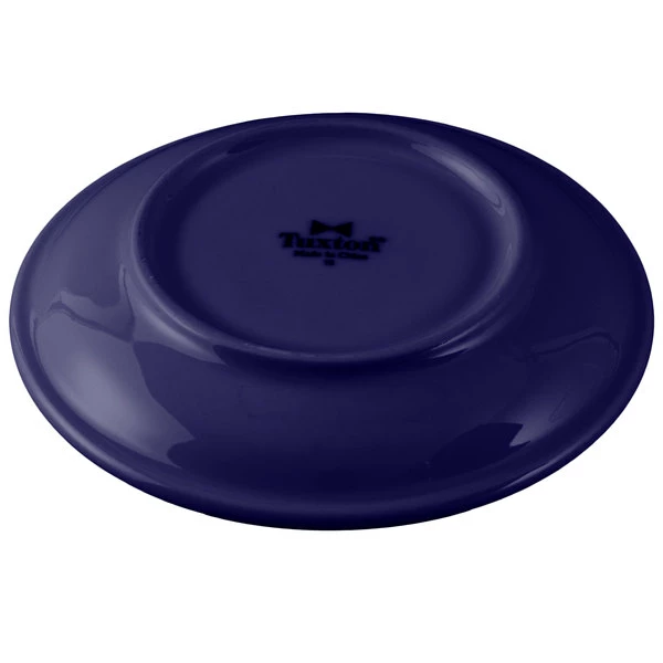 Tuxton BCE-066 6 3/4" Cappuccino China Saucer - Cobalt - 24/Case 3 Tuxton BCE-066 6 3/4" Cappuccino China Saucer - Cobalt - 24/Case - Image 3