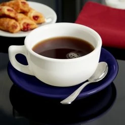 Tuxton BCE-066 6 3/4" Cappuccino China Saucer - Cobalt - 24/Case 10 Tuxton BCE-066 6 3/4" Cappuccino China Saucer - Cobalt - 24/Case -Rak Porcelain shop 1020559