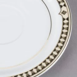 Syracuse China 911191031 Baroque 6 1/8" Bone China Stackable Saucer - 36/Case 8 Syracuse China 911191031 Baroque 6 1/8" Bone China Stackable Saucer - 36/Case -Rak Porcelain shop 1022031