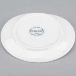 Syracuse China 905356120 Slenda Practica 4 3/4" X 4 1/2" Royal Rideau White Porcelain Saucer - 36/Case 8 Syracuse China 905356120 Slenda Practica 4 3/4" X 4 1/2" Royal Rideau White Porcelain Saucer - 36/Case -Rak Porcelain shop 1081012