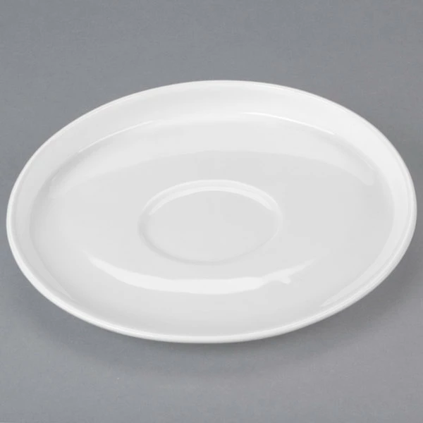 Syracuse China 905356123 Slenda Verve 6" Round Royal Rideau White Porcelain Saucer - 36/Case 3 Syracuse China 905356123 Slenda Verve 6" Round Royal Rideau White Porcelain Saucer - 36/Case - Image 3