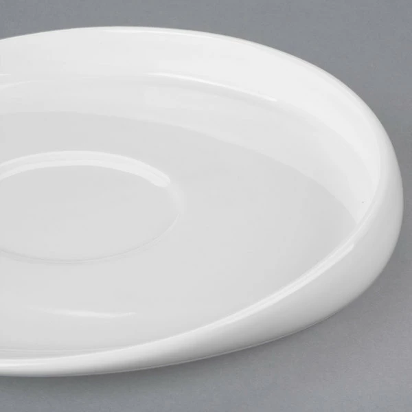 Syracuse China 905356123 Slenda Verve 6" Round Royal Rideau White Porcelain Saucer - 36/Case 5 Syracuse China 905356123 Slenda Verve 6" Round Royal Rideau White Porcelain Saucer - 36/Case - Image 5