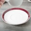10 Strawberry Street BISTRO-10S-RAS Raspberry Rim Bistro 5 3/4" Round Porcelain Tea Saucer - 48/Case