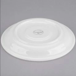 Syracuse China 950002300 Slenda 6 3/8" Royal Rideau White Porcelain Stacking Tea Saucer - 36/Case -Rak Porcelain shop 1083768