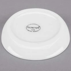 Syracuse China 905356124 Slenda Verve 4 1/4" Round Royal Rideau White Porcelain Saucer - 36/Case -Rak Porcelain shop 1083935