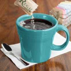 Fiesta® Dinnerware From Steelite International Fiesta® Dinnerware From Steelite International HL1475107 Turquoise 15 Oz. Tapered China Mug - 12/Case