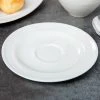Syracuse China 987659332 Silk 6" Round Royal Rideau White Porcelain Saucer - 36/Case