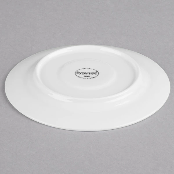 Syracuse China 987659332 Silk 6" Round Royal Rideau White Porcelain Saucer - 36/Case 3 Syracuse China 987659332 Silk 6" Round Royal Rideau White Porcelain Saucer - 36/Case - Image 3