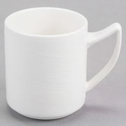 Syracuse China 987659387 Silk 12.25 Oz. Royal Rideau White Porcelain Stacking Mug - 36/Case 8 Syracuse China 987659387 Silk 12.25 Oz. Royal Rideau White Porcelain Stacking Mug - 36/Case -Rak Porcelain shop 1115130