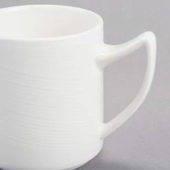 Syracuse China 987659387 Silk 12.25 Oz. Royal Rideau White Porcelain Stacking Mug - 36/Case 11 Syracuse China 987659387 Silk 12.25 Oz. Royal Rideau White Porcelain Stacking Mug - 36/Case -Rak Porcelain shop 1115132