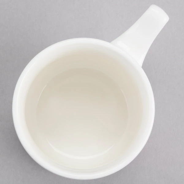 Syracuse China 987659387 Silk 12.25 Oz. Royal Rideau White Porcelain Stacking Mug - 36/Case 4 Syracuse China 987659387 Silk 12.25 Oz. Royal Rideau White Porcelain Stacking Mug - 36/Case - Image 4