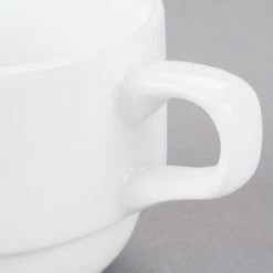 Syracuse China 911194022 Reflections 4 Oz. Aluma White Porcelain Stackable Espresso Cup - 36/Case -Rak Porcelain shop 1131621