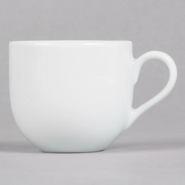 10 Strawberry Street RB0011 Classic White 3 Oz. White Porcelain Ballet Espresso Cup With Saucer - 24/Case 5 10 Strawberry Street RB0011 Classic White 3 Oz. White Porcelain Ballet Espresso Cup With Saucer - 24/Case - Image 5