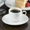 10 Strawberry Street RB0011 Classic White 3 Oz. White Porcelain Ballet Espresso Cup With Saucer - 24/Case