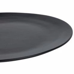 10 Strawberry Street RPPLE-BLKDIN Matte Wave 10 3/4" Black Dinner Stoneware Plate - 12/Case -Rak Porcelain shop 1190813