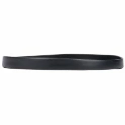 10 Strawberry Street RPPLE-BLKTRAY Matte Wave 12 3/4" Black Stoneware Tray - 9/Case -Rak Porcelain shop 1190844