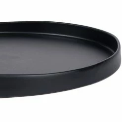 10 Strawberry Street RPPLE-BLKTRAY Matte Wave 12 3/4" Black Stoneware Tray - 9/Case -Rak Porcelain shop 1190847