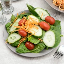 10 Strawberry Street RPPLE-GREYSLD Matte Wave 8" Gray Salad Stoneware Plate - 24/Case