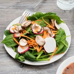 10 Strawberry Street RPPLE-WHTSLD Matte Wave 8" White Salad Stoneware Plate - 24/Case