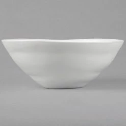 10 Strawberry Street RPPLE-WHTSRVBWL Matte Wave 80 Oz. White Serving Stoneware Bowl - 4/Case -Rak Porcelain shop 1198868