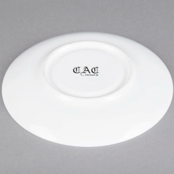 CAC China CAC MAJ-2 Majesty European Bone China 6" Saucer - 36/Case 4 CAC China CAC MAJ-2 Majesty European Bone China 6" Saucer - 36/Case - Image 4