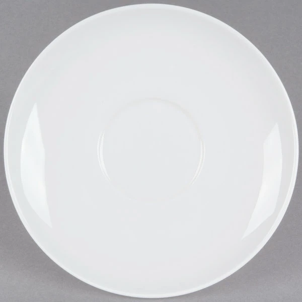 CAC China CAC MAJ-2 Majesty European Bone China 6" Saucer - 36/Case 2 CAC China CAC MAJ-2 Majesty European Bone China 6" Saucer - 36/Case - Image 2