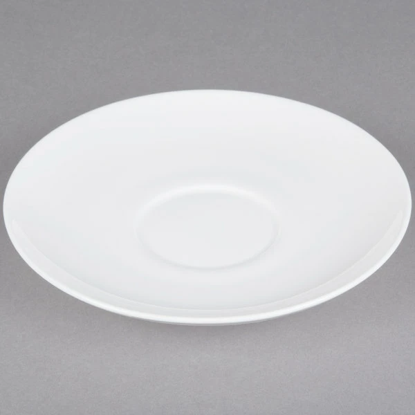 CAC China CAC MAJ-2 Majesty European Bone China 6" Saucer - 36/Case 3 CAC China CAC MAJ-2 Majesty European Bone China 6" Saucer - 36/Case - Image 3