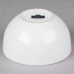 10 Strawberry Street WM-7-WHT Wazee Matte 16 Oz. Round White Stoneware Cereal Bowl - 24/Case -Rak Porcelain shop 1213203