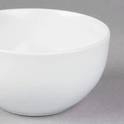 10 Strawberry Street WM-7-WHT Wazee Matte 16 Oz. Round White Stoneware Cereal Bowl - 24/Case -Rak Porcelain shop 1213204
