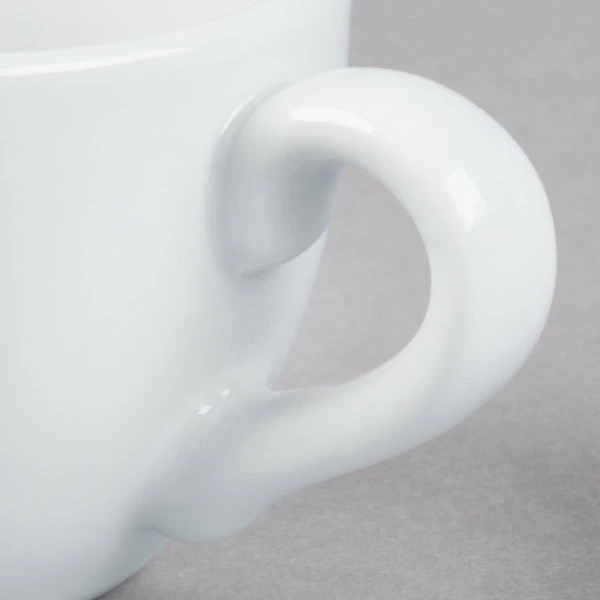 Tuxton BPF-0301 3 Oz. Porcelain White China Cappuccino / Espresso Cup - 24/Case 4 Tuxton BPF-0301 3 Oz. Porcelain White China Cappuccino / Espresso Cup - 24/Case - Image 4
