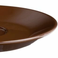 Tuxton DME-0631 6 3/8" Mahogany Cappuccino China Saucer - 24/Case -Rak Porcelain shop 1245639