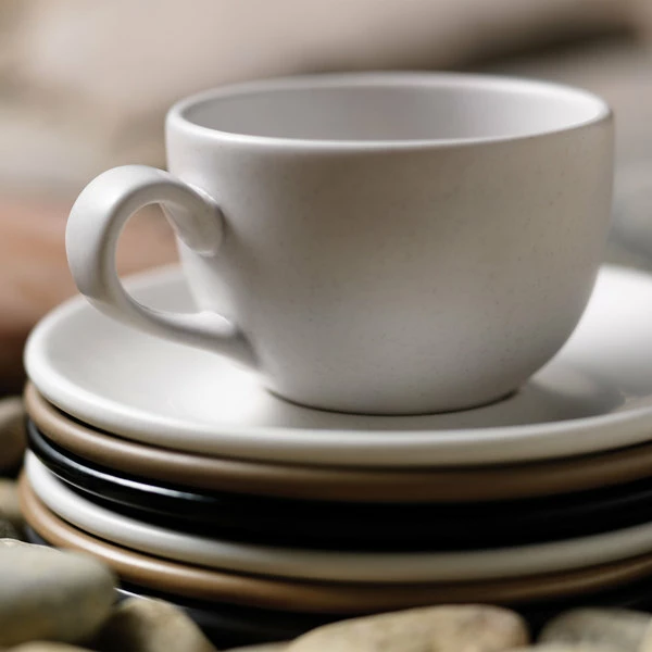 World Tableware DRI-13-S Driftstone 12 Oz. Sand Satin Matte Porcelain Mug - 12/Case 4 World Tableware DRI-13-S Driftstone 12 Oz. Sand Satin Matte Porcelain Mug - 12/Case - Image 4