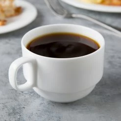 Syracuse China Syracuse 911190032 International 8.5 Oz. Bone China Round Stacking Cup - 36/Case