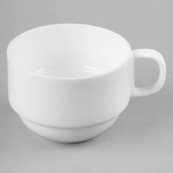 Syracuse China Syracuse 911190032 International 8.5 Oz. Bone China Round Stacking Cup - 36/Case 3 Syracuse China Syracuse 911190032 International 8.5 Oz. Bone China Round Stacking Cup - 36/Case - Image 3