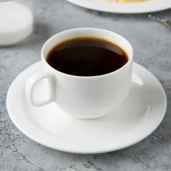 Syracuse China Syracuse 911190032 International 8.5 Oz. Bone China Round Stacking Cup - 36/Case 11 Syracuse China Syracuse 911190032 International 8.5 Oz. Bone China Round Stacking Cup - 36/Case -Rak Porcelain shop 1325637
