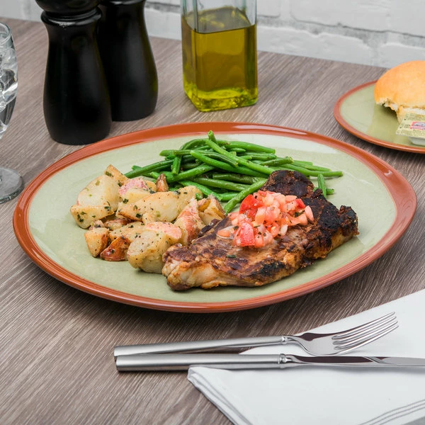 Syracuse China 922224358 Terracotta 12" Fern Green Plate - 12/Case 1 Syracuse China 922224358 Terracotta 12" Fern Green Plate - 12/Case