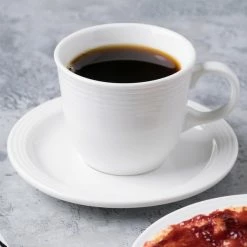 Syracuse China 911196021 Repetition 5 5/8" Aluma White Porcelain Tea Saucer - 36/Case -Rak Porcelain shop 1325885