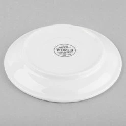 World Tableware 840-205-006 Porcelana 6" Bright White Double Well Porcelain Saucer - 36/Case -Rak Porcelain shop 1331392
