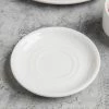 World Tableware 840-215-005 Porcelana 5 1/2" Bright White Double Well Porcelain Saucer - 36/Case