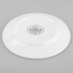 World Tableware 840-245-107 Porcelana 4 3/4" Bright White Porcelain AD Saucer - 36/Case -Rak Porcelain shop 1331408