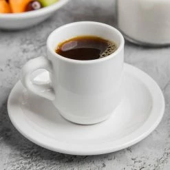 World Tableware 840-145-006 Porcelana 3.5 Oz. Bright White Tall Porcelain Espresso Cup - 36/Case -Rak Porcelain shop 1333572