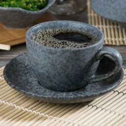 10 Strawberry Street BISEKI-9S Biseki 6" Blue Stoneware Saucer - 36/Case -Rak Porcelain shop 1342511