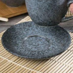 10 Strawberry Street BISEKI-9S Biseki 6" Blue Stoneware Saucer - 36/Case