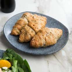 10 Strawberry Street BISEKI-8REC Biseki 8 1/4" X 7" Rectangular Blue Stoneware Salad Plate - 24/Case