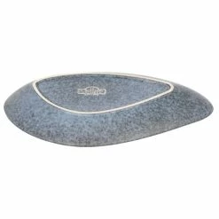10 Strawberry Street BISEKI-24 Biseki 15" X 10" Oval Blue Stoneware Platter - 6/Case -Rak Porcelain shop 1345353