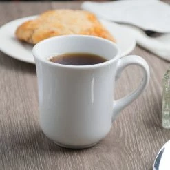 World Tableware BW-1150 Basics 8.5 Oz. Bright White Porcelain Tall Cup - 36/Case