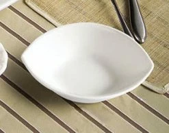 CAC China CAC SOH-57 Soho 12 Oz. Ivory (American White) Stoneware Peach Bowl - 36/Case